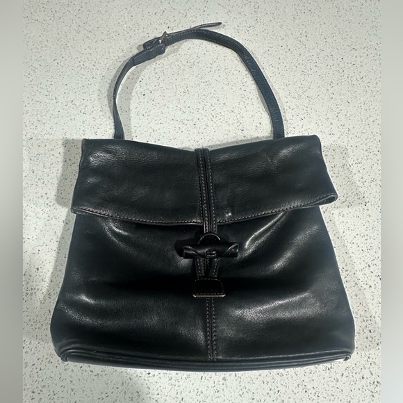 Vintage DOONEY & BOURKE Florentine Medium Toggle Crossbody bag purse Black - Picture 3 of 9